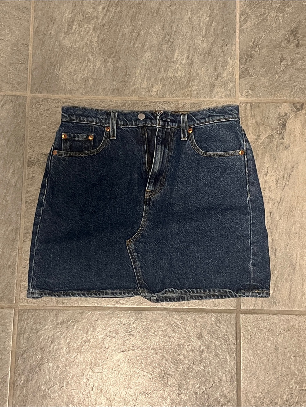 Dark Blue Levi’s Denim Mini Skirt
